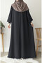 Asel Mevlana Flared Ferace Smoked - 2