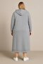 Plus Size 3 Yarn Dress with Pockets and Hood - 6