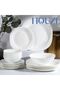 12 Pcs Opal ware Dinner Set Dishwasher Microwave Freezer safe - 6