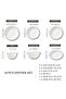 34 Pcs Gold line Opal ware Dinner set - 2