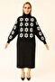 2-Piece Flowered Jacquard Suit with Dress - 7