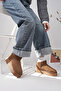 Women's Guaranteed Fur Lined Lightweight Sole Mini Boots Brown - 5