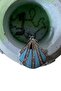Melik 9215 Enamel and Stone Clam Model Steel Necklace - 4
