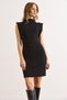 Women's Black Sequined Underarm Piece Mini Stylish Dress Elb-19002551 - 3