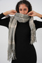 Women's Soft Textured Thick Shawl Scarf 15951 - F.Grey - 2