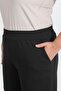 Women's Black Tight-Legged Pants with Elastic Waist - 5