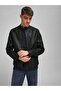 Essentials Jjewarner Regular Fit Zippered Faux Leather Coat Men's Leather Coat 12182461 - 3
