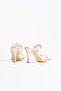 Petra Women's Gold Heeled Slippers - 3