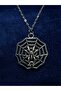 Spider Web and Spider Model Halloween Halloween Themed Scary Style Steel Pendant