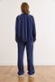 Women's Navy Blue Striped Detail Bottom and Top Tracksuit Set Etkm-0000089 - 5