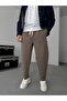 Light Brown Loose Fit Thick Trousers Jj-172 - 2