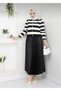 Women's Knitwear Cardigan Pleated Leather Skirt Hijab Set 01 - 7