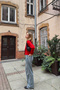 Women's Crew Neck Buttoned Soft Textured Knitwear Cardigan Red 26W3033 - 5