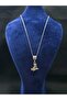 Witch Model Flying Broom Scary Witch Themed Halloween Style Halloween Design Steel Necklace - 4
