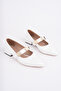 William Pearl Buckle Belted Ballerinas - 3