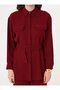 Belted Shirt Tunic and Wide Leg Pants Two-Piece Set - Burgundy - - 6