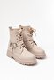 508-3038 Beige Buckle Accessory Zippered Daily Women's Boots - 5