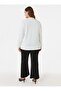 Side Tie Detail Blouse&Pants Plus Size Set - Black Ecru - - 6