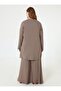 Natural Fabric Comfortable Fit Tunic & Pants Plus Size Set - Mink - - 3