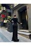 Detailed Slit Flowers Evening Dress Black 583065 - 4