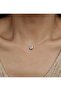 Zircon Solitary Stone Ghost Necklace - 2