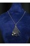 Spider Web Design Spider Detail Embroidered Halloween Halloween Themed Stylish Steel Necklace