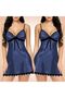 Satin Spaghetti Strap Nightdress Nightgown Lace Trim V Neck Chemise Y136 - 3