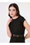 Crew Neck Knitwear Hijab Dress - Black - - 2