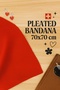 Red pleated scarf bandana 70x70 cm - 2