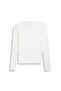Long Sleeve Crew Neck Basic White Sweatshirt - 2