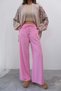 Relaxed Fit Rope Lace Wide Leg P Palazzo Pants 4316 - Pink - 7