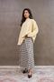 Cream Four-Piece Plaid Skirt - 4