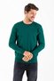 Men's Crew Neck Corded Fabric Knitwear Sweater Green - K-2602 - 6