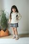 Girls' Suit Top and Bottom Set Top Knitwear Bottom Skirt Linen Fabric Cotton Quality - 3