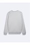 Long Sleeve Crew Neck Basic Gray Sweatshirt - 3