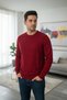 Men's Crew Neck Patterned Knit Sweater |   70% Cotton - 3