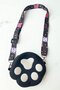 Black and White Color Children's Bag with Paw Print Figure - 2