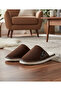 Ar-060 Unisex Velvet Fabric Winter House Slippers with Fur Inside - 3