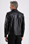 Maroquin Leather Stefan Men's Shirt Collar Leather Coat - 6