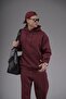 Trend Biz Kangaroo Pocket Oversized Hooded Straight Bottom Top Set - 4