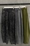 Women's Khaki Snow Washed Gabardine Shalwar Trousers – Relaxed Fit, Cotton - 5