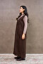 Long Brown Cashmere Jile Dress - 6