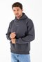 Men's Hooded Printed Kangaroo Pocket Sweatshirt Anthracite - 25K 5281 - 6