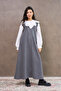 Long Anthracite Cashmere Jile Dress