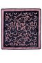 8 cm Navy Blue Pink Patterned Hand Made Classic Wide Tie - 5