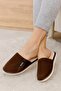 Ar-060 Unisex Velvet Fabric Winter House Slippers with Fur Inside - 2