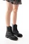 1101-2289 Black Luna Lace-Up Zippered Daily Women's Boots - 3