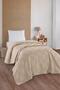 OZN HOME - SINGLE BED CREAM 100% COTTON PIQUE 160*220