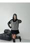 Hilton Collar Striped Standard Size Knitwear Fabric Zippered Sweater - 3