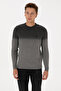 Men's Regular Fit Crew Neck Anthracite Melange Sweater 50307871-Vr081